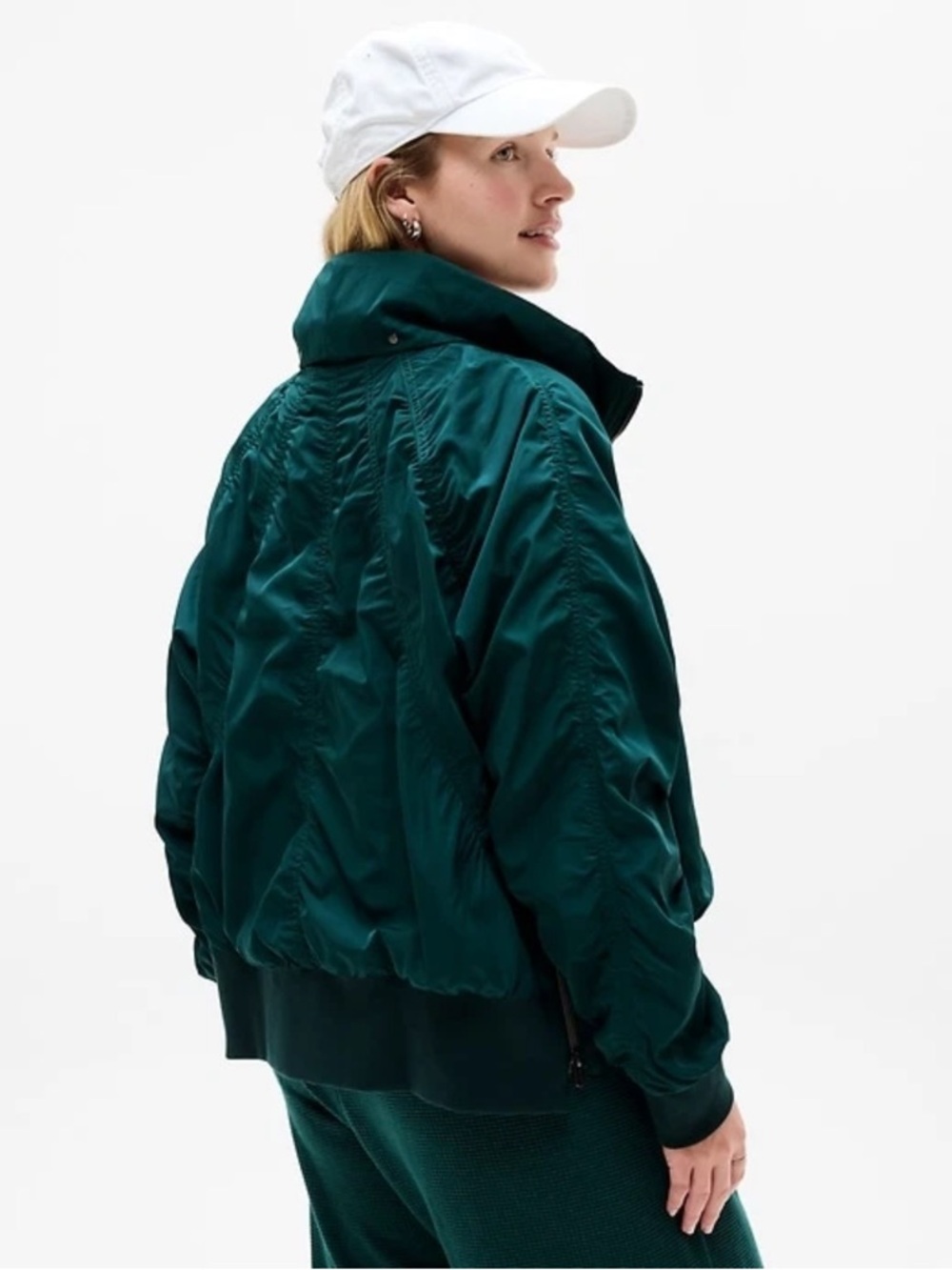 Gap Women’s Jetsetter Bomber Jacket-Pine - Picture 2 of 7